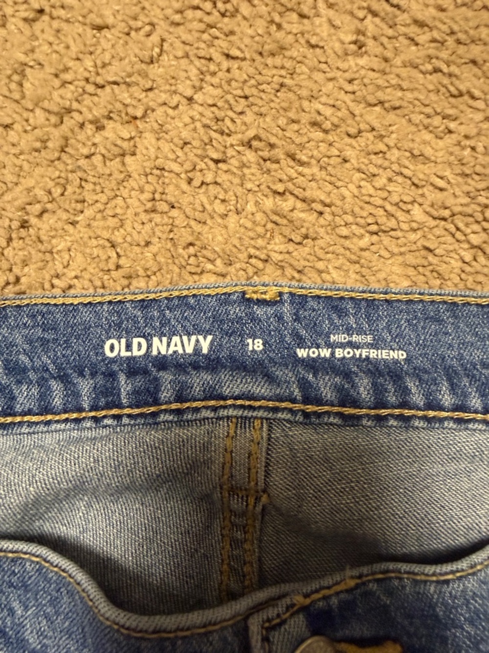 Old navy Blue wow boyfriend Denim Jeans NWT - Picture 3 of 3